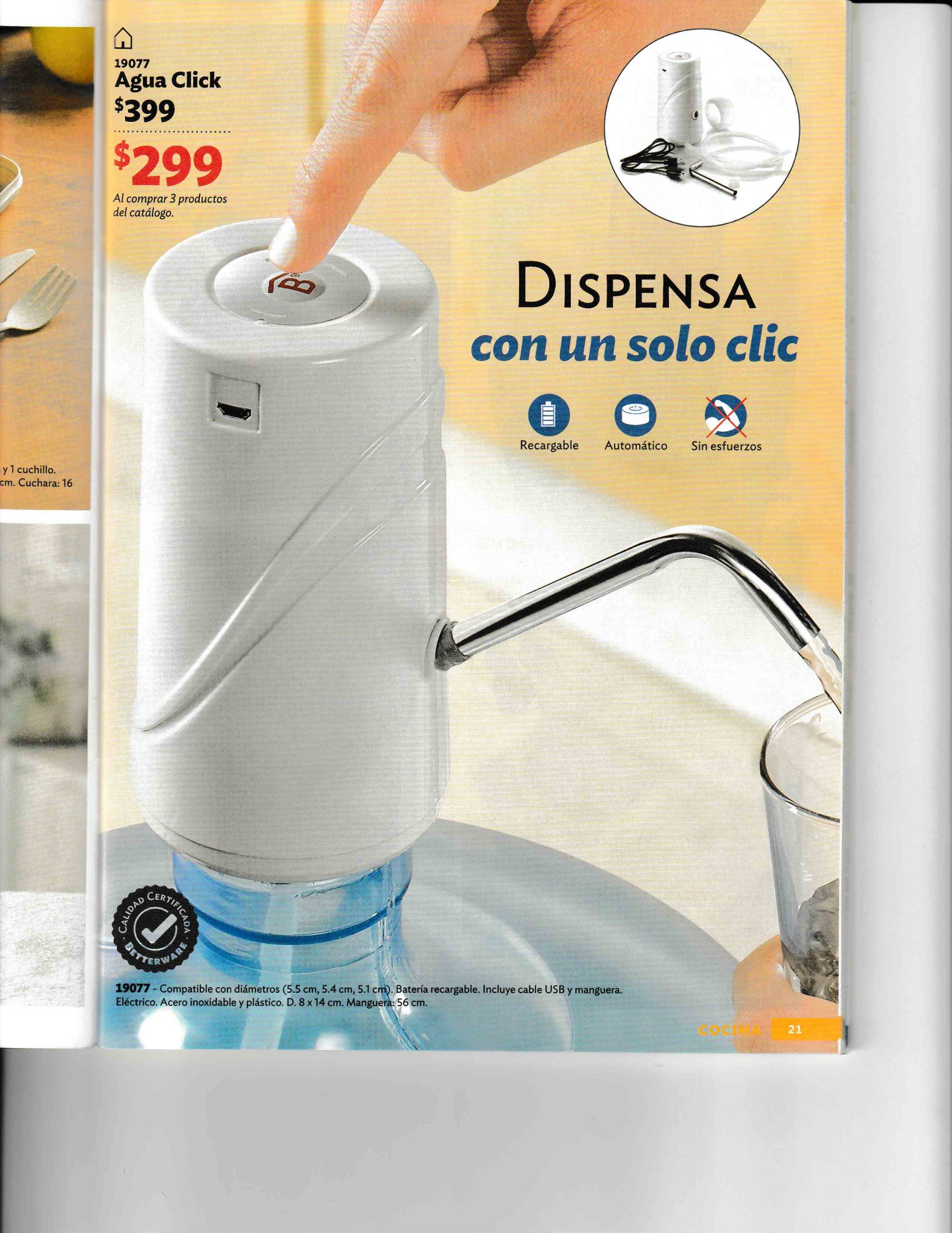 dispensador de agua de garrafon agua click - Centro Comercial