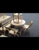 mesa madera plegable redonda